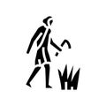 agricultural revolution human evolution glyph icon illustration