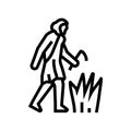 agricultural revolution human evolution line icon vector illustration Royalty Free Stock Photo