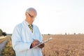 Agricultural scientist doing research in green biotech