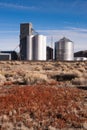 Agricultural Silo Farm Railroad Tracks Grain Elevator Food Grain