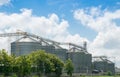 Agricultural Silos for storage drying of grains Royalty Free Stock Photo