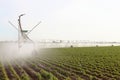 An agricultural irrigation system in an Idaho potato field. Royalty Free Stock Photo