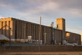 Agriculture grain elevator silo in the midwest of america