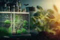 Agricultural technologies for growing plants and scientific research concept created with technology Royalty Free Stock Photo
