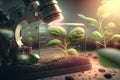 Agricultural technologies for growing plants and scientific research concept created with technology. Royalty Free Stock Photo