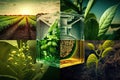 Agricultural technologies for growing plants and scientific research concept created with technology Royalty Free Stock Photo