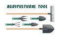 Agricultural tool for gardening and vegetable garden