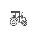 Agricultural tractor line icon