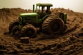 Agricultural Tractor soil farm seed. Generate Ai Royalty Free Stock Photo