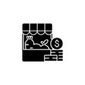 Agricultural trade black glyph icon Royalty Free Stock Photo