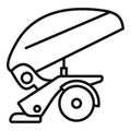 Agricultural trailer icon, outline style