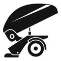 Agricultural trailer icon, simple style