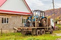 Agricultural wheeled tractor truck platform