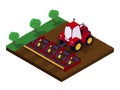 Agricultural Works Plowing Composition