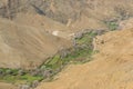 The agriculture along the valley on Atlas in Morocco