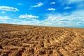 Agriculture arable land field in the spring for crops Royalty Free Stock Photo