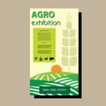 Agriculture brochure design template for agricultural company, agro conference, forum, exhibition