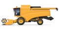 Agriculture combine harvester side view vector illustration Royalty Free Stock Photo