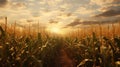 agriculture corn field isolated Royalty Free Stock Photo