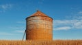 agriculture corn silo depi Royalty Free Stock Photo