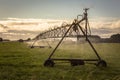 Agriculture crop water sprinkler spray equipment used in farmland. Royalty Free Stock Photo