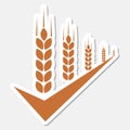 Agriculture design wheat sticker