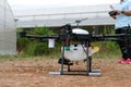 agriculture drone for spraying liquid fertilizer or herbicide in