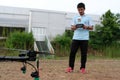 agriculture drone for spraying liquid fertilizer or herbicide in