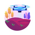 Agriculture drone use abstract concept vector illustration.