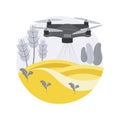 Agriculture drone use abstract concept vector illustration.