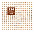 Agriculture farm and animal husbandry vector icons