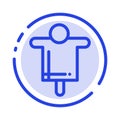 Agriculture, Farm, Farming, Scarecrow Blue Dotted Line Line Icon
