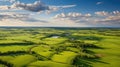 agriculture farm land aerial Royalty Free Stock Photo