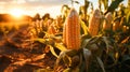 Agriculture farm rural scene nature summer outdoors Yellow corn