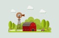 Agriculture and Farming. Agribusiness. Rural landscape. Design elements for info graphic, websites and print media. Royalty Free Stock Photo