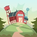 Agriculture And Farming, Barn Building Field Farmland Countryside Landscape Royalty Free Stock Photo