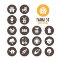 Agriculture and farming icon. Vector illustration.