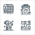 agriculture and farming line icons. linear set. quality vector line set such as seed, scythe, jam