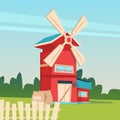 Agriculture And Farming, Mill Building Farmland Countryside Landscape