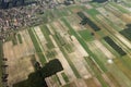 Agriculture fields seen from above Royalty Free Stock Photo