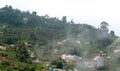 Agriculture fields and stacked houses built and trees on the kodaikanal tour place.