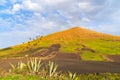 Agriculture fields in volcanic mountain landscape Royalty Free Stock Photo