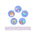 Agriculture, forestry emissions concept line icons with text