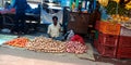 Agriculture goods vendor at Indian street market