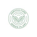 agriculture green plant logo vector