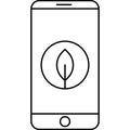 Smart phone icon design, Line art style icon