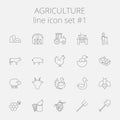 Agriculture icon set