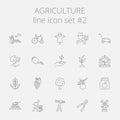 Agriculture icon set Royalty Free Stock Photo