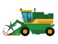 Agriculture industrial farm equipment machinery combine excavator illustration. Royalty Free Stock Photo