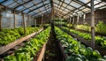 Agriculture industry innovates sustainable farming for fresh, organic food